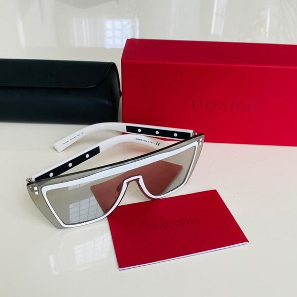Valentino Grey and White With Lenses Sunglasses